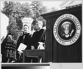 John F. Kennedy with Bill Friday at University Day 